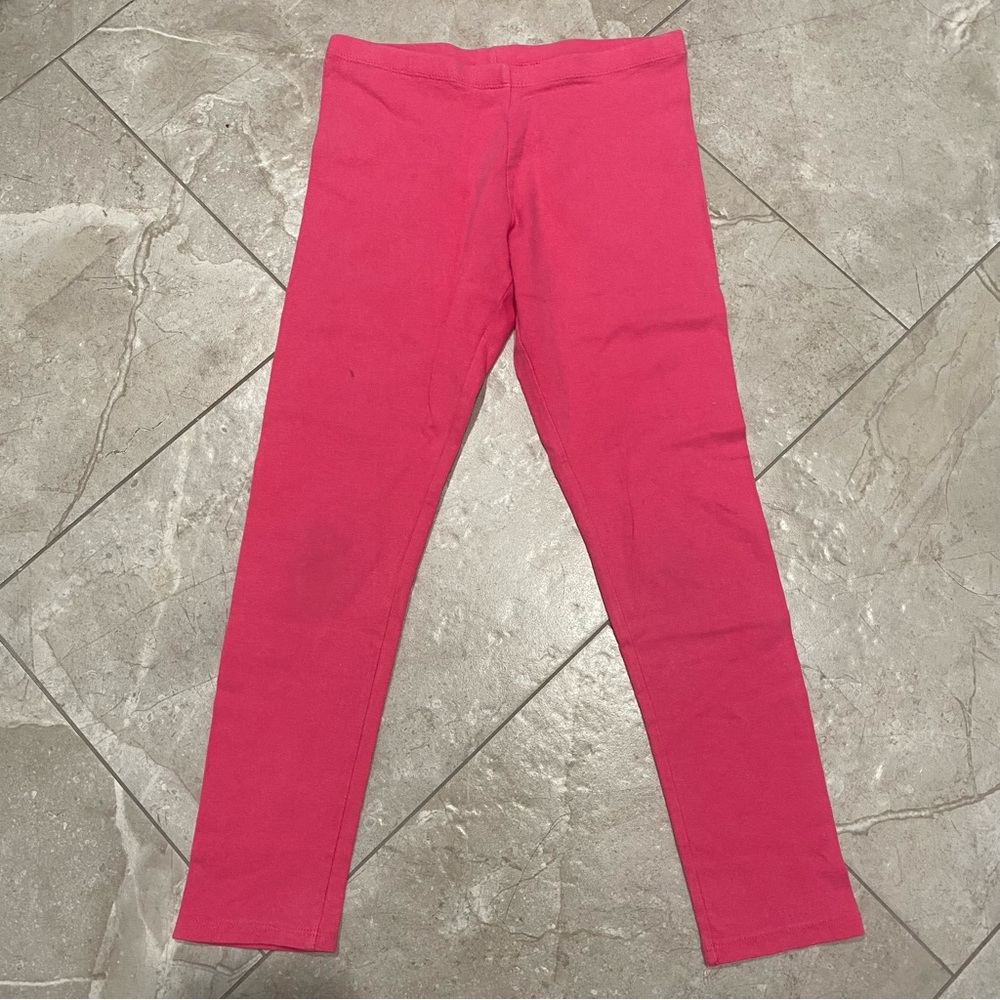 Kids Faded Glory Girls Pink Leggings Stretch Pants M 7/8